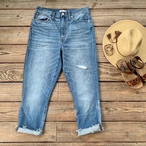 Distressed Madewell Boyfriend Jeans